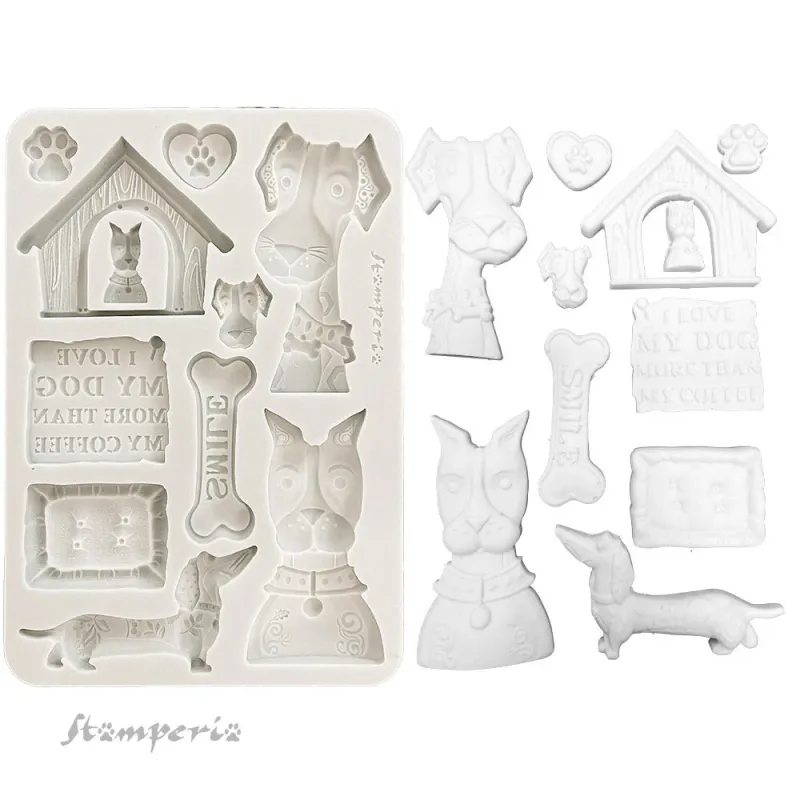 Stamperia – Furry Friends – A5 Silicon Mould I Love My Dog