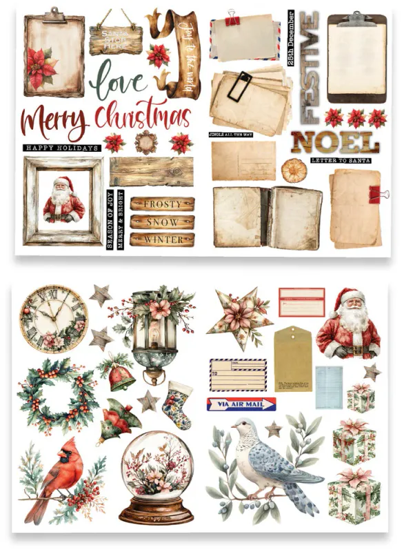 TEXT(ures) Winter in Bloom Laser Cuts Wood & Words 58pcs (TEXLC0003)