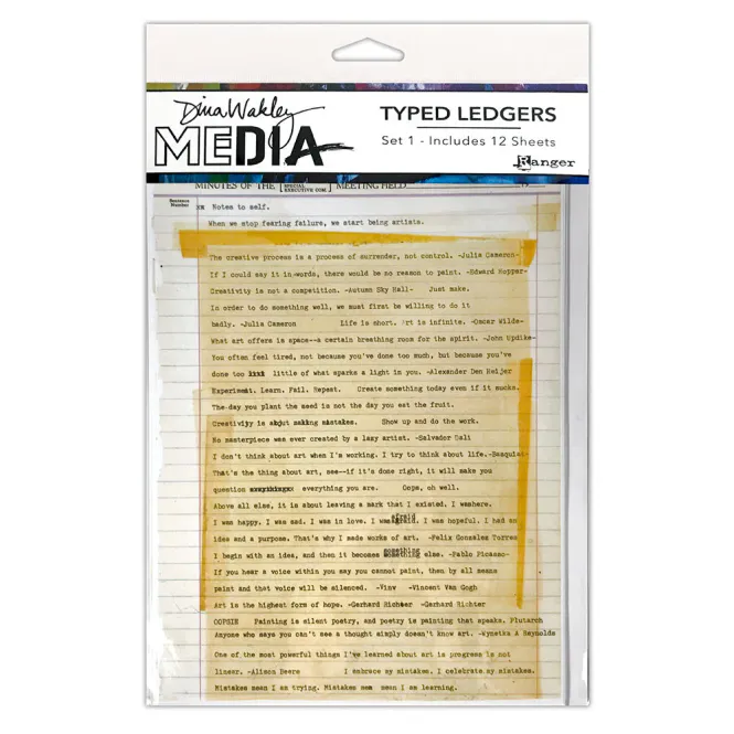 Hovedbilde Dina Wakley MEdia – Typed Ledgers Set 1 (12 ...