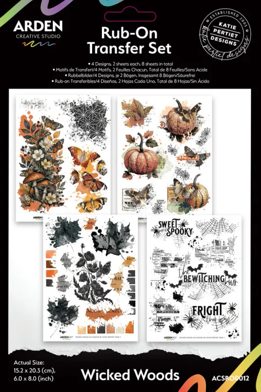Arden Creative Studio – Wicked Woods Rub-On Transfer Set 6x8