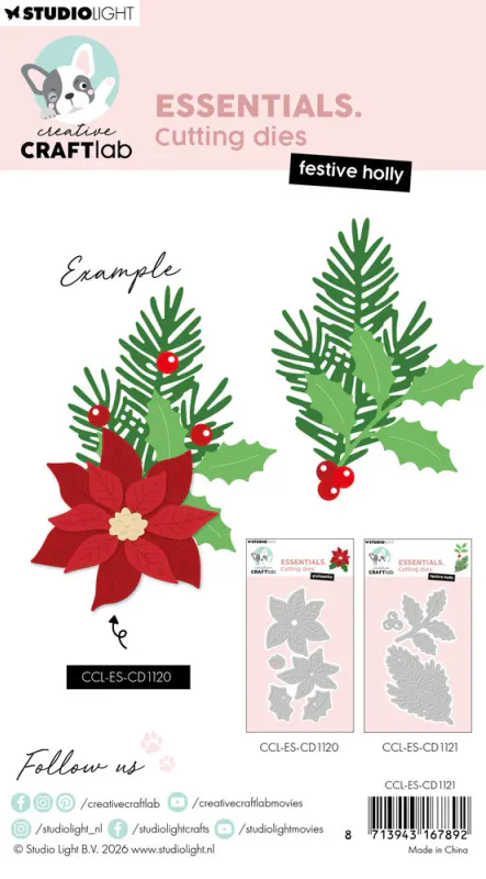 Creative Craftlab Essentials – Festive Holly dies (CCL-ES-CD1121)