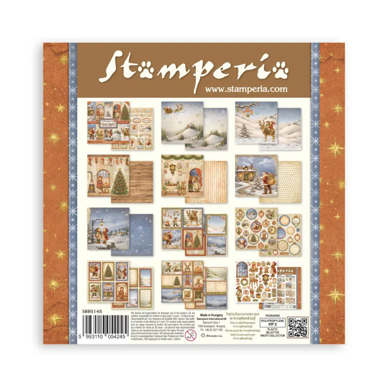 Stamperia Silent Night Paper Pad 8 × 8