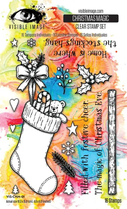 Hovedbilde Visible Image Christmas Magic 4x6 Clear stamps ...