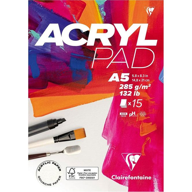 Hovedbilde Clairefontaine Acrylpad Akrylblokk – 285g ...