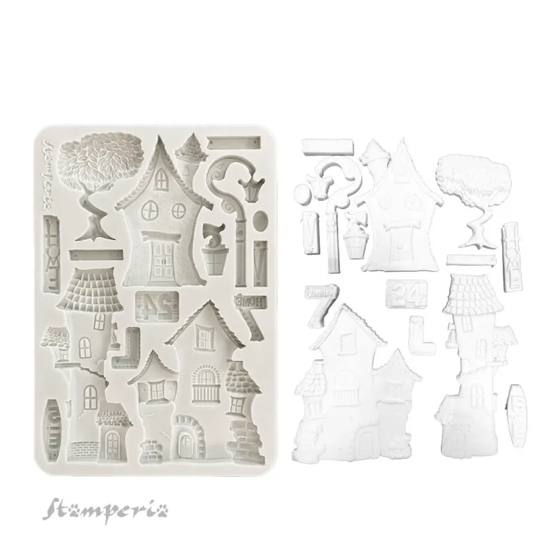 Stamperia – Furry Friends – A5 Silicon Mould Houses