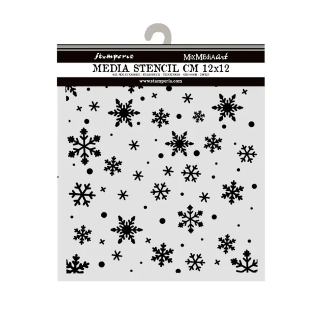 Hovedbilde Stamperia Christmas Snowflakes Pattern Thick ...