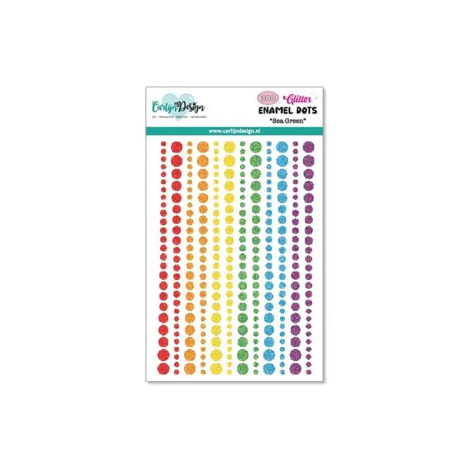 Hovedbilde CarlijnDesign – Glitter Enamel Dots Rainbow ...
