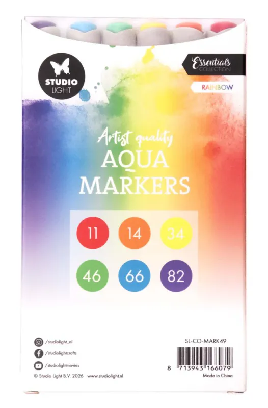 Studio Light – Aqua Markers Rainbow (SL-CO-MARK49)