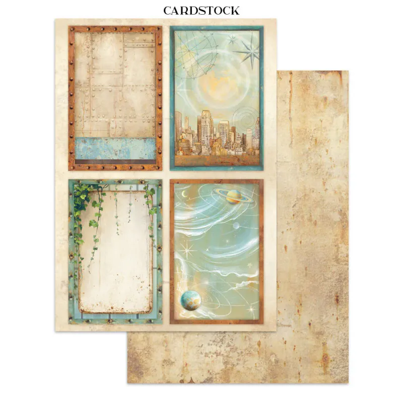 Stamperia A New Beginning Junk Journal Stickers, Cut-outs, Background