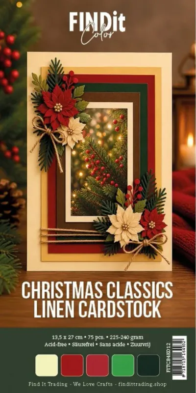 Find It Linen Cardstock 4K – Christmas Classics (FITCB4K012)