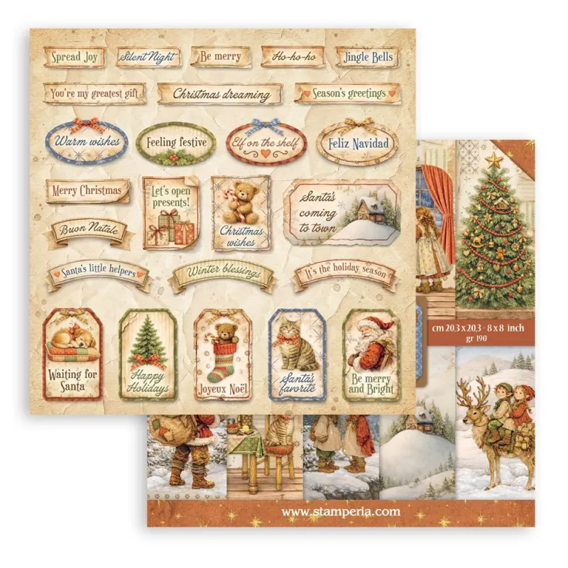 Stamperia Silent Night Paper Pad 8 × 8