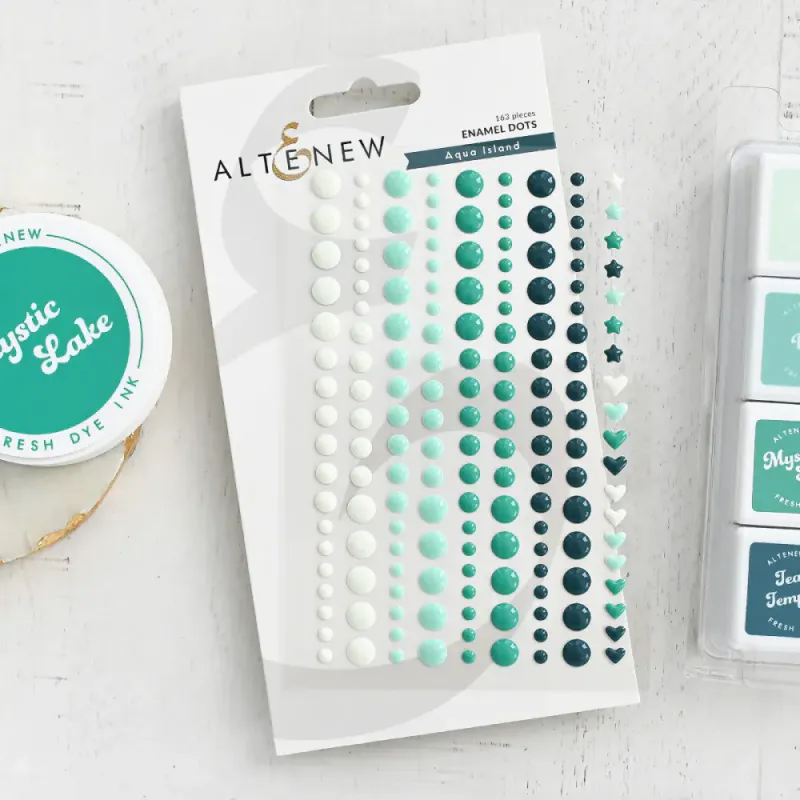 Embellishments – Aqua Island Enamel Dots