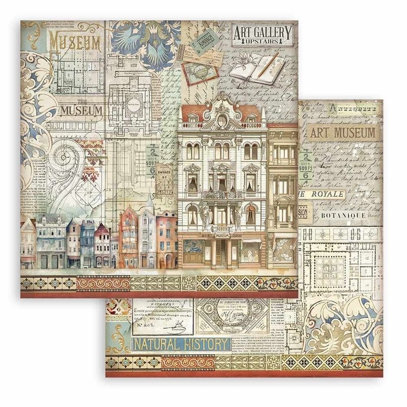 Stamperia Art Of Traveling Double Face 12x12
