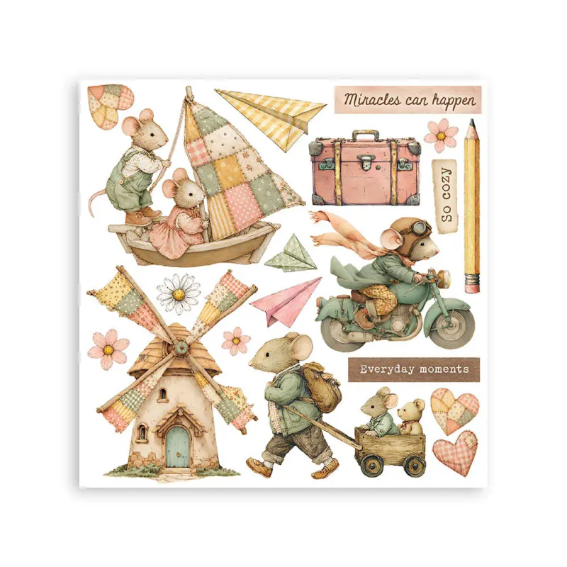 Stamperia – Cozy Family Rub-On – 6 ark