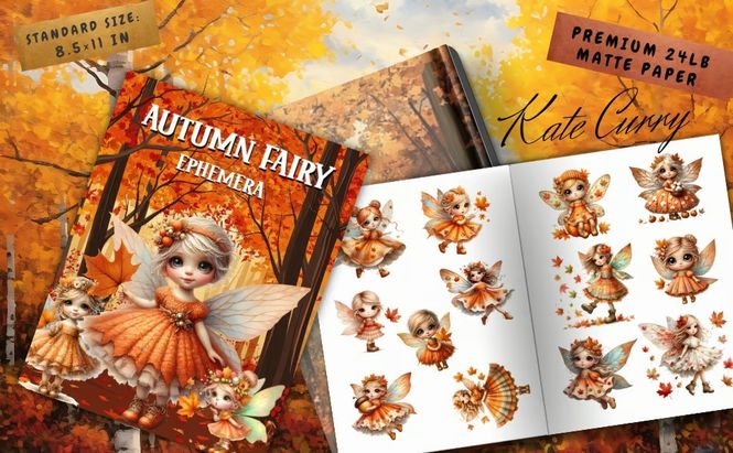 Hovedbilde Autumn Fairy Ephemera Book (Art.nr. 0262)