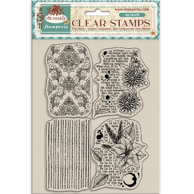 Hovedbilde Stamperia The Nutcracker Poinsettia Clear Stamps ...