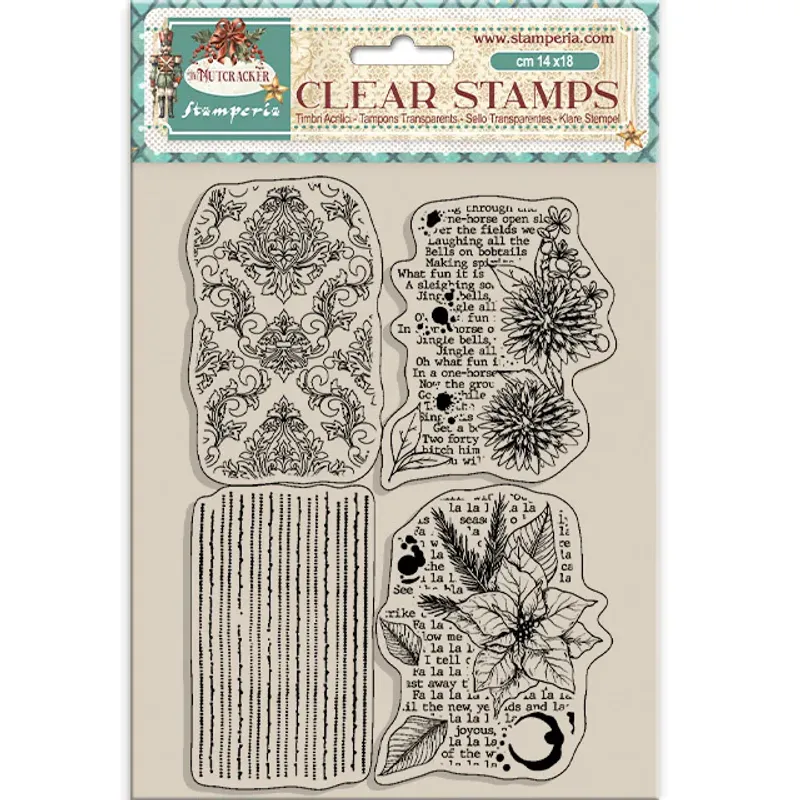Stamperia The Nutcracker Poinsettia Clear Stamps 14 × 18 cm (WTK198)