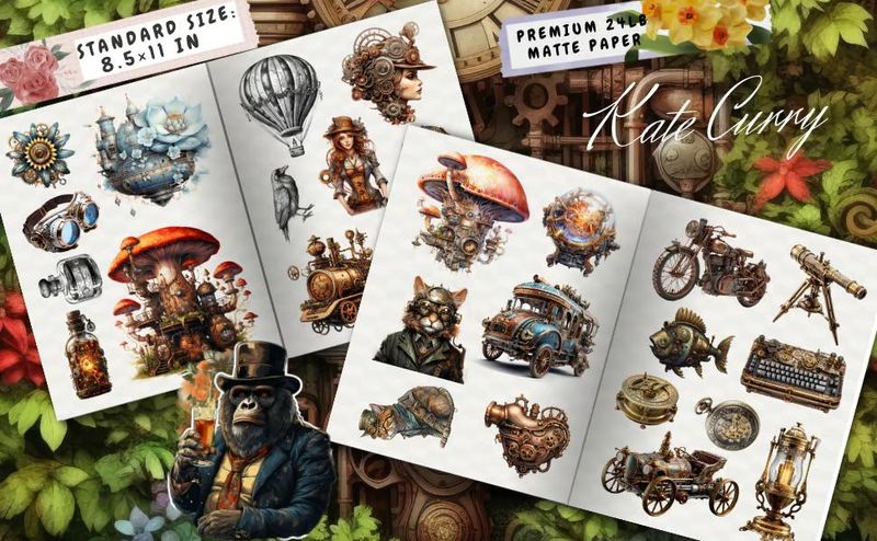 Steampunk Ephemera Book – Kate Curry / Poortoast