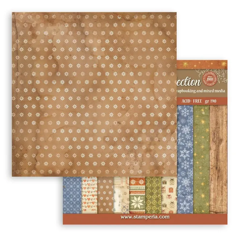 Stamperia Silent Night Backgrounds Selection Paper Pad 8 × 8