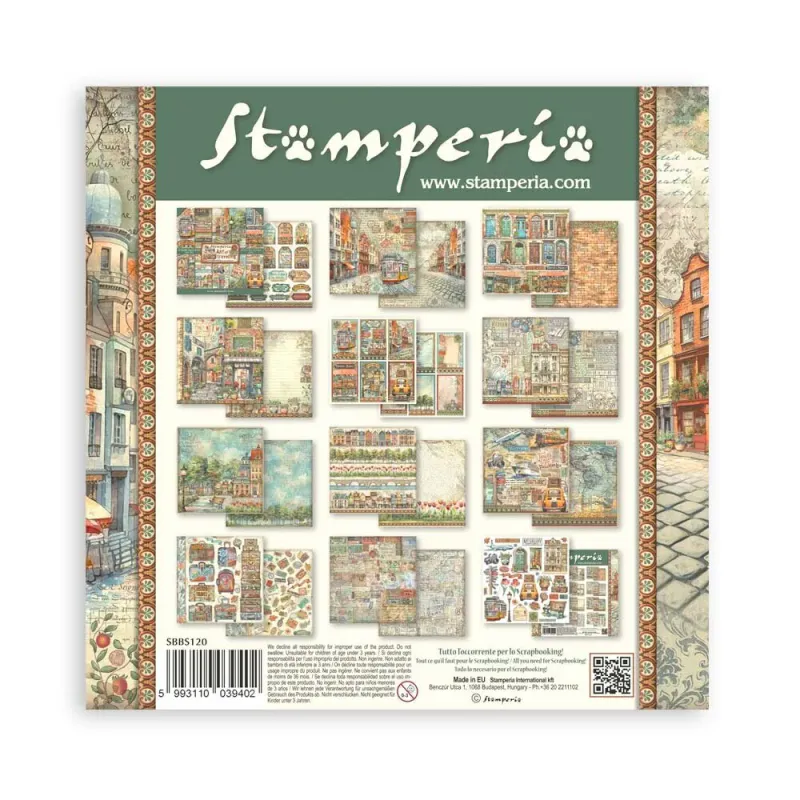 Stamperia Art Of Traveling Double Face 8x8
