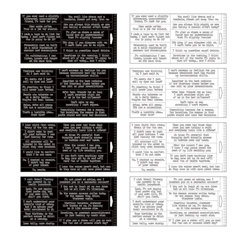 Tim Holtz – Big Talk Snarky Klistremerker (88 stk)