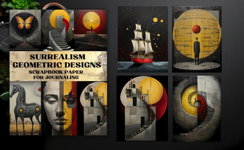 Surrealism Geometric Designs Collage Book – Kate Curry / Poortoast