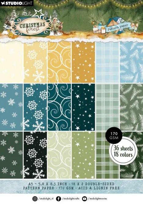 Hovedbilde Studio Light – Christmas Forest A5 Pattern ...