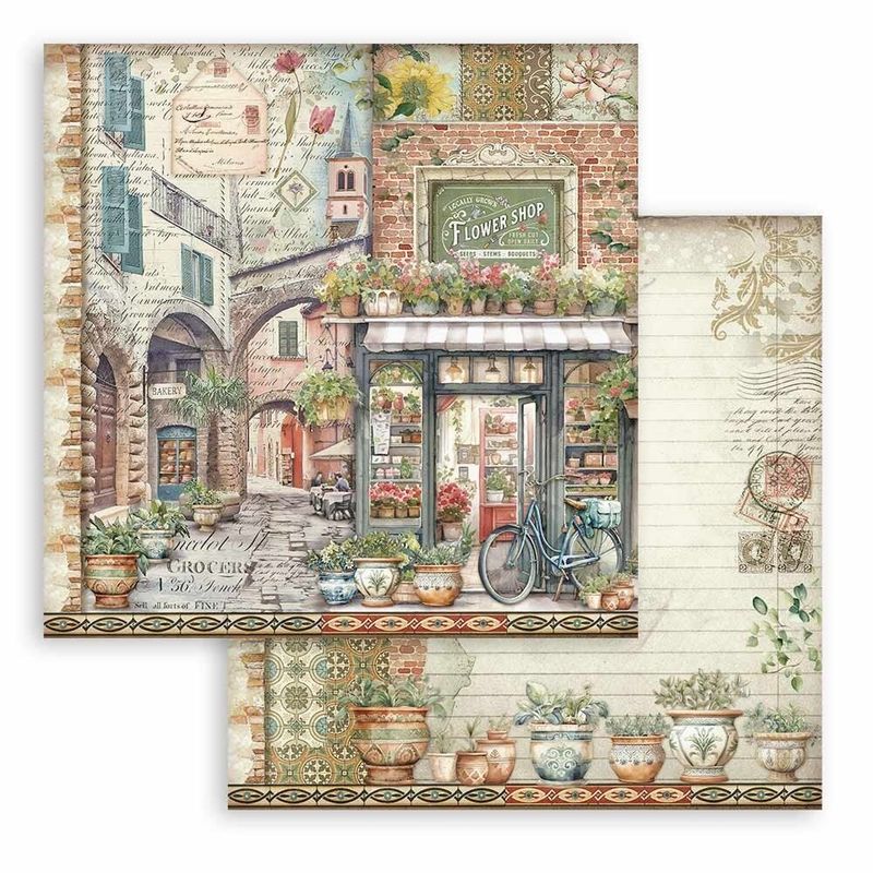 Stamperia Art Of Traveling Double Face 12x12