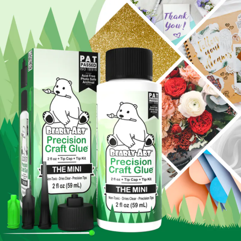 Bearly Art – Precision Craft Glue “The Mini” 2 fl oz + Tip Kit