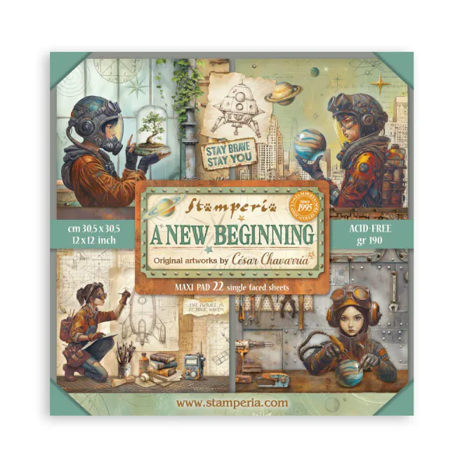 Hovedbilde Stamperia A New Beginning Single Face 12x12