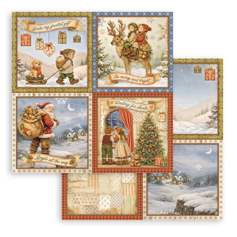 Stamperia Silent Night Paper Pad 8 × 8