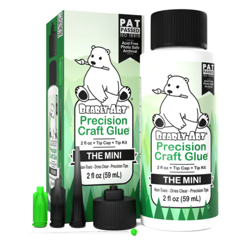 Bearly Art – Precision Craft Glue “The Mini” 2 fl oz + Tip Kit