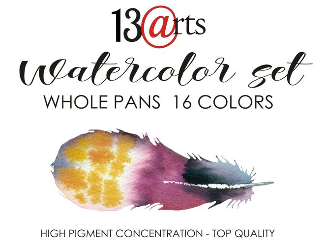 Hovedbilde  13@rt Watercolor Set – 16 Pans ...