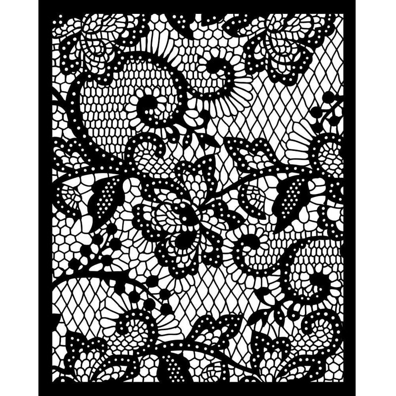 Stamperia – Quiet Days Thick Stencil 20 x 25 cm – Floral Lace