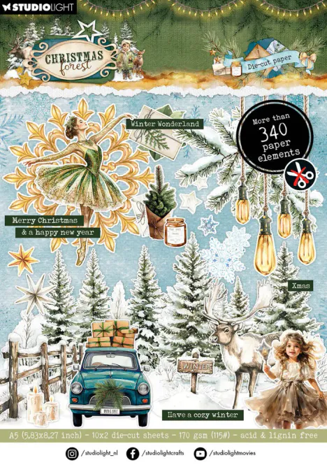 Hovedbilde Studio Light – Christmas Forest A5 Die-Cut ...
