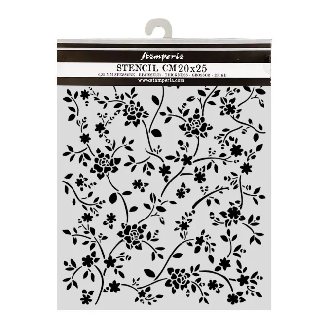 Hovedbilde Stamperia – All Around Thick Stencil Ramage ...