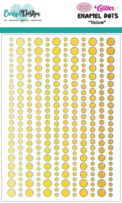 Hovedbilde CarlijnDesign – Glitter Enamel Dots Yellow ...