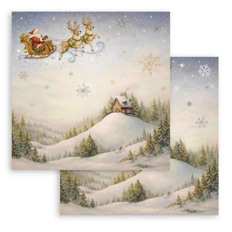 Stamperia Silent Night Paper Pad 8 × 8