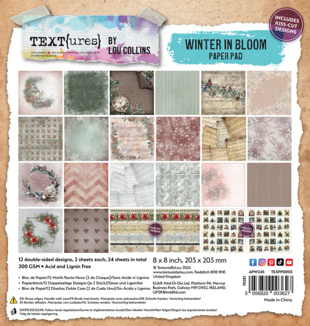 Hovedbilde EXT(ures) Winter in Bloom 8x8 Inch Paper Pad ...