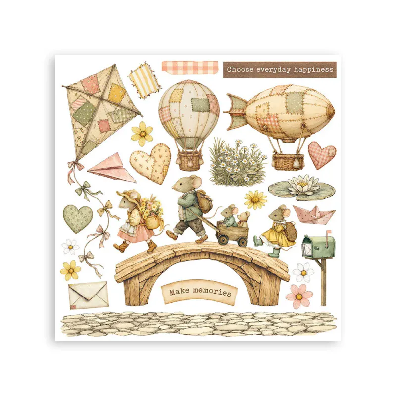 Stamperia – Cozy Family Rub-On – 6 ark